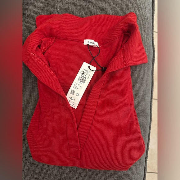 NWT Garage Long Sleeve Polo Caroline Top Size XS - Picture 2 of 3